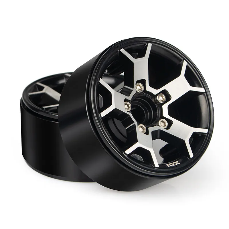 

KYX simulation model car 1.9 metal wheels CapraTRX-4scx10iii aluminum alloy clamp tire non stick wheel