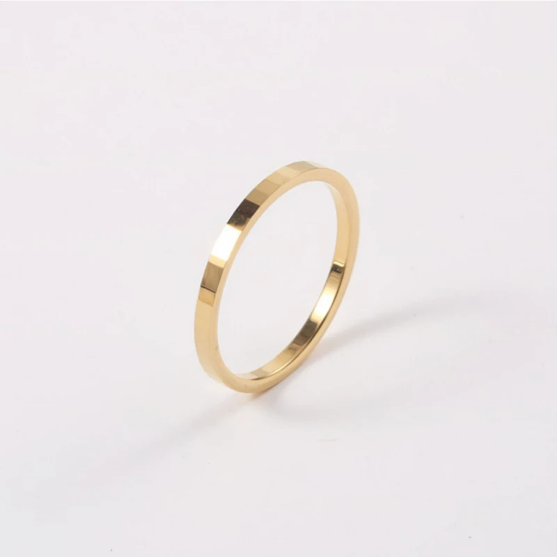 Multifacted Rhomboid Mirror Stainless Steel Stacker Rings For Women Grils Waterproof Band Ring Fashion Jewelry Gift