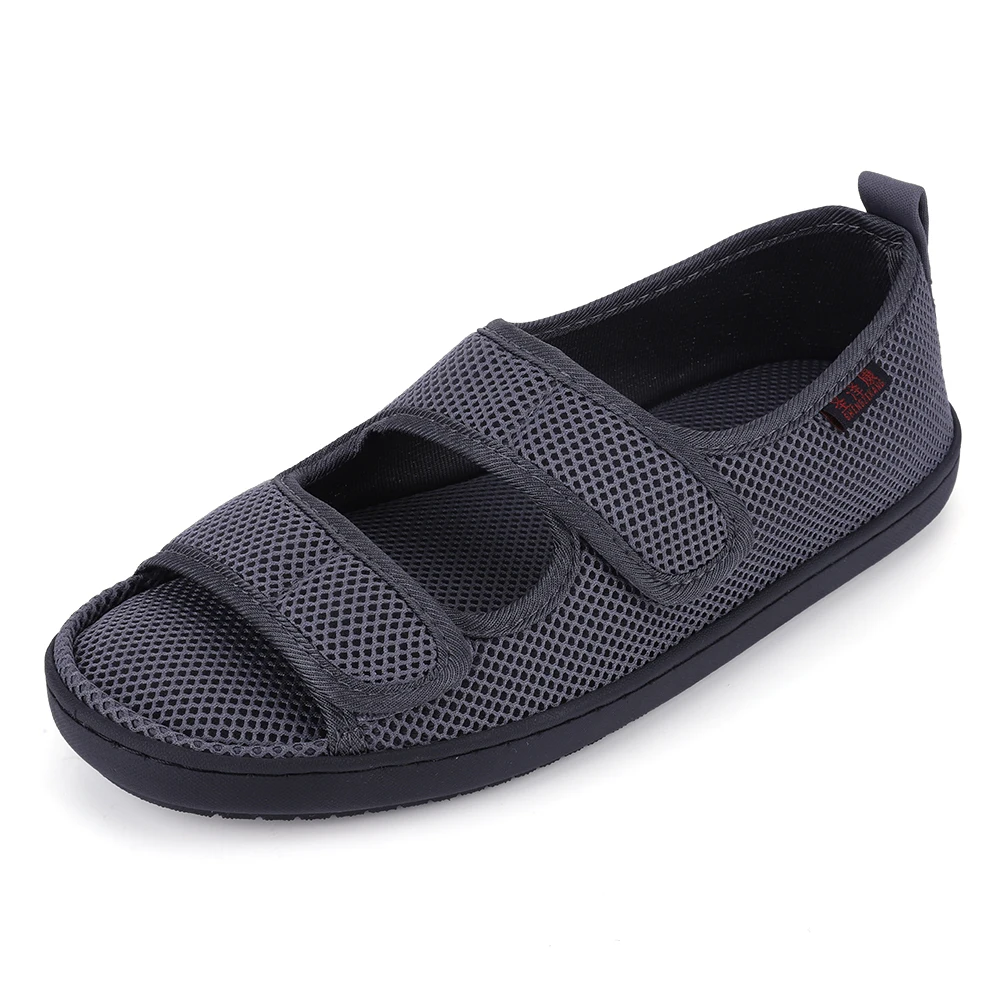 

Диабетические сандалии: дышащие, для широкой и опухшей стопы, с регулируемой застежкой на липучке, удобные прогулочные туфли для пожилых людей