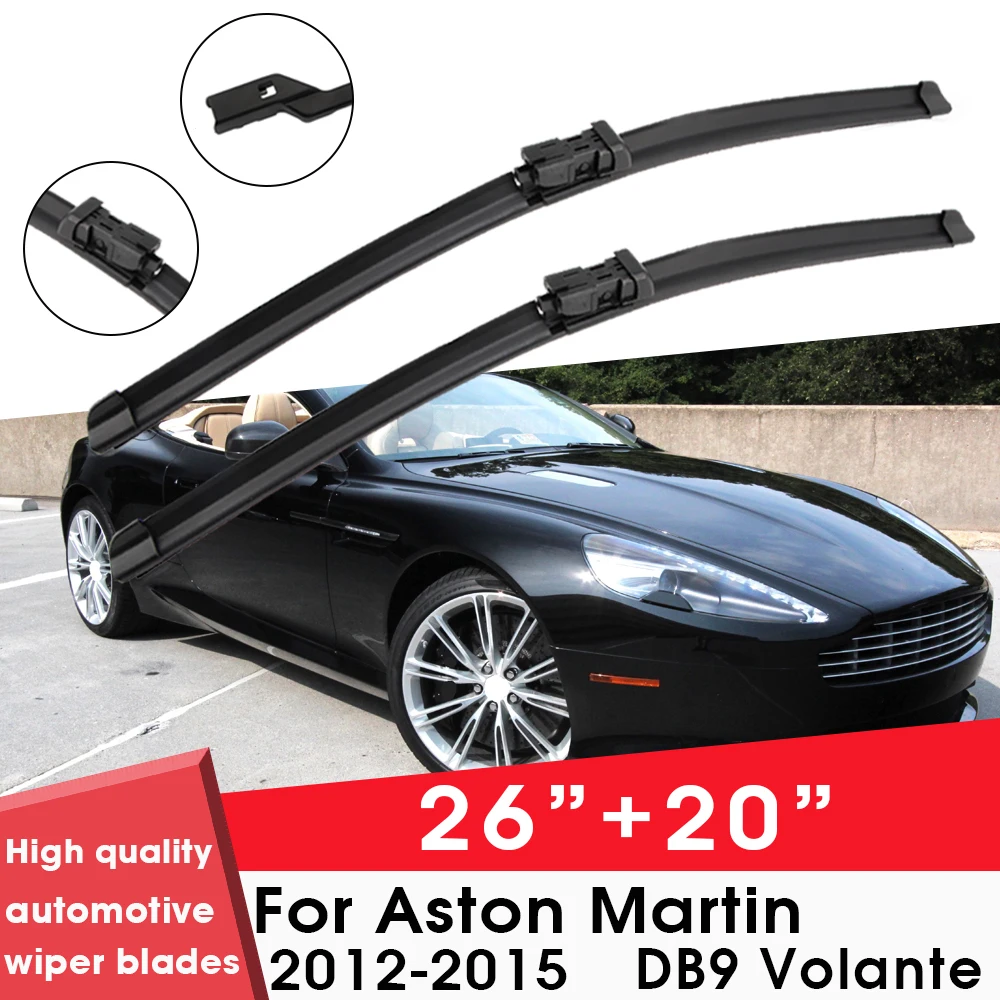 

Car Wiper Blades Front Window Windshield Rubber Refill Wiper For Aston Martin DB9 Volante 2012-2015 26"+20" Car Accessories