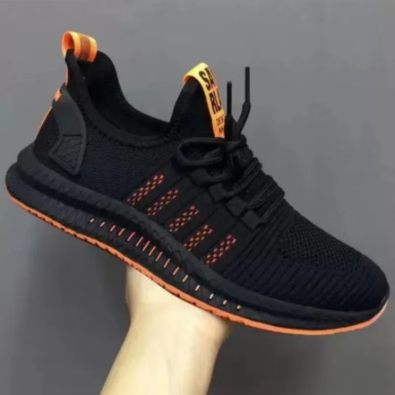 2024 Summer Flying Weaving Men\'s Casual Shoes Low cut Trendy Sports Shoes Men\'s Running Shoes Korean Edition Trendy/ Shoes