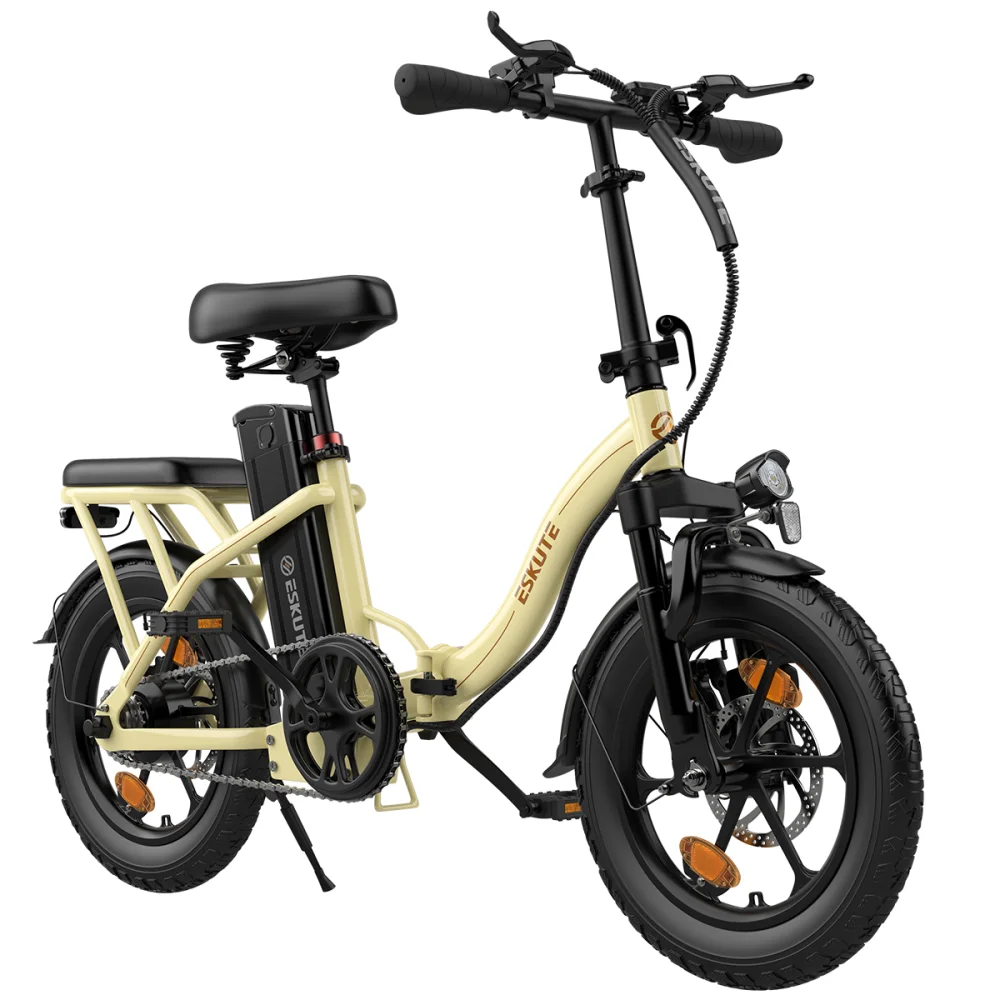 

Hot Sales ESKUTE Electric16inch 36V High-carbon Steel Electric Folding Bike Electric Hybrid Bike Electric Bikes Ebike Bicycles