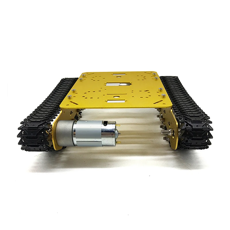 Veicolo con serbatoio ammortizzante in metallo cingolato TS100, modello di veicolo piccolo intelligente con robot che trasporta carichi grandi