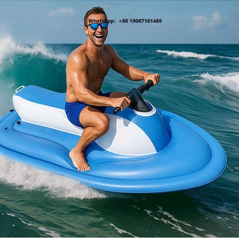 500W Inflatable Electric Jet Ski Boat Removable Water Scooter Motor Foldable PVC Floating Boat for t001