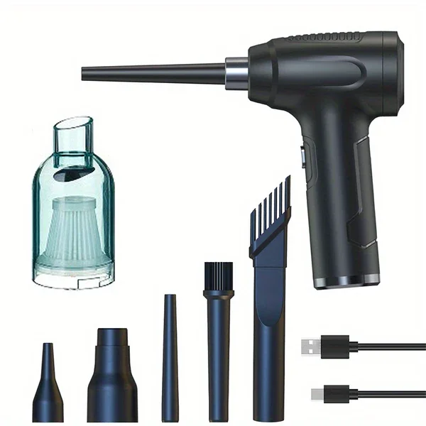 مكنسة كهربائية لاسلكية 3 في 1، منفضة هواء محمولة قابلة لإعادة الشحن للوحة المفاتيح والأريكة والسيارة والمكتب المنزلي