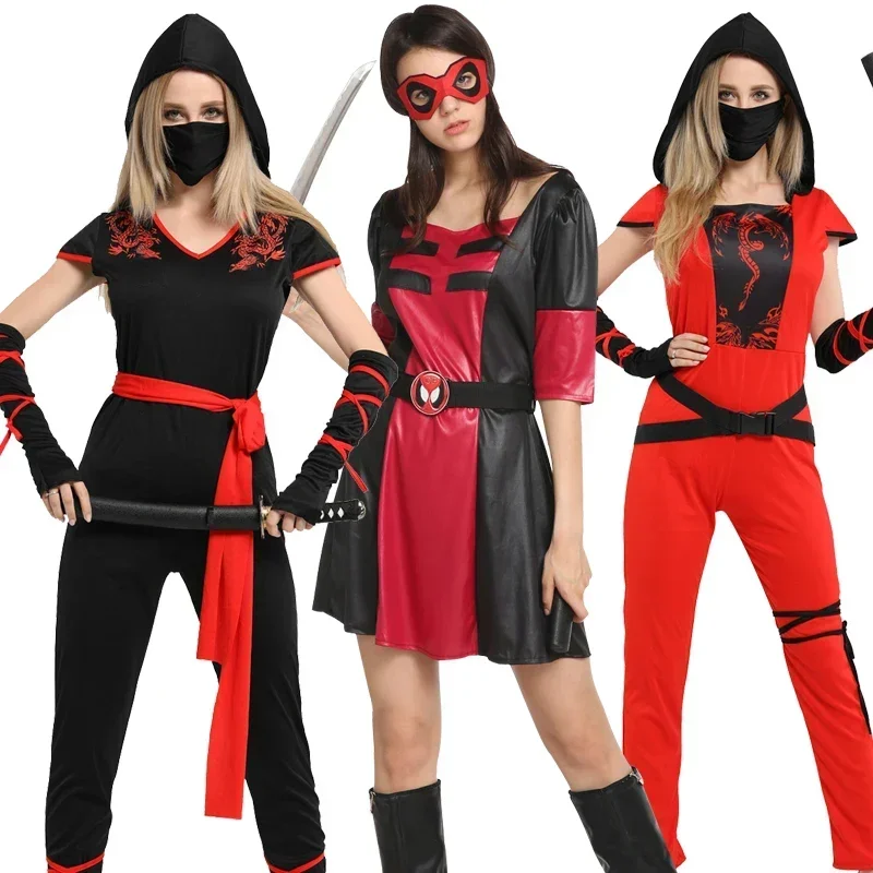 

Adult Ninja Anime Halloween Costume for Women Ninja Warrior Cosplay Costume Carnival Party Fancy DressNo Weapon