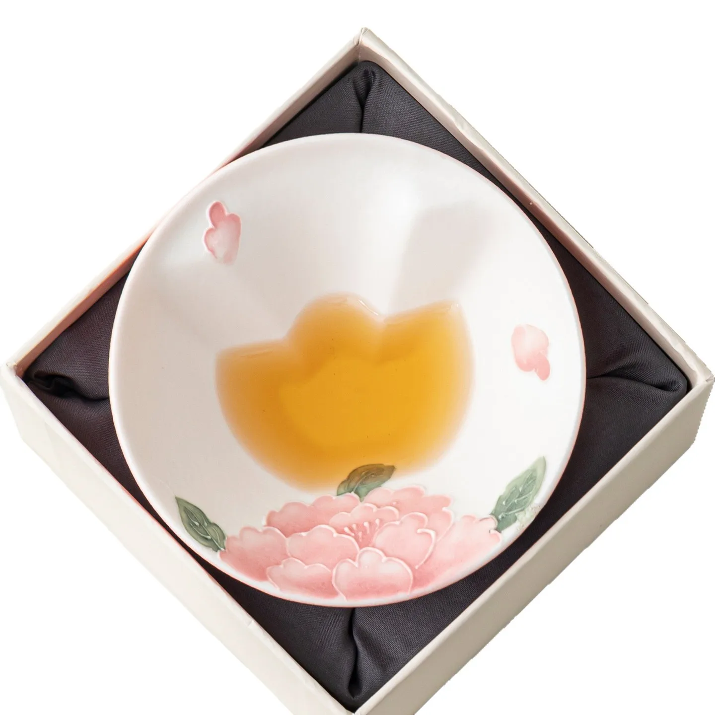 HYS Creative Yuanbao Cup National Color Fanghua Ceramic Tea Drinking Personal Cup Tea Cup Tea Tasting 6