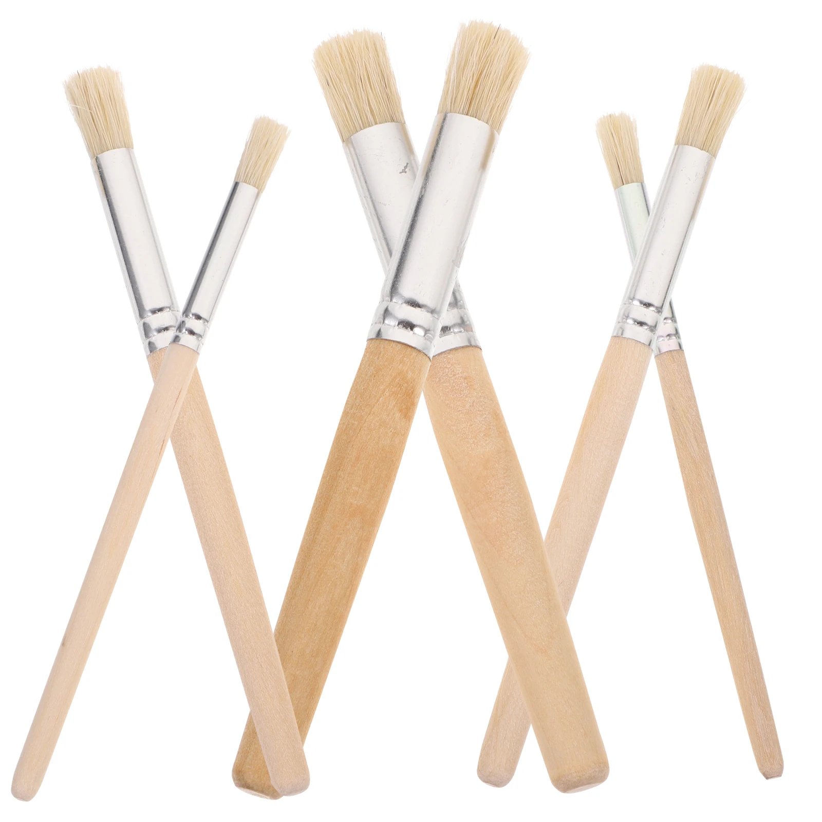 

6pcs Nylon Paint Brush Set for Acrylic Watercolor Painting with Wooden Handle Template Brushes Fine Detail Art Supplies Student