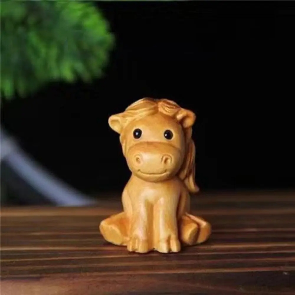 Twelve Zodiac Wood Carving Twelve Zodiac Mini Wood Carving Cute Wood Carving Miniature Ornaments Statue Wooden Zodiac