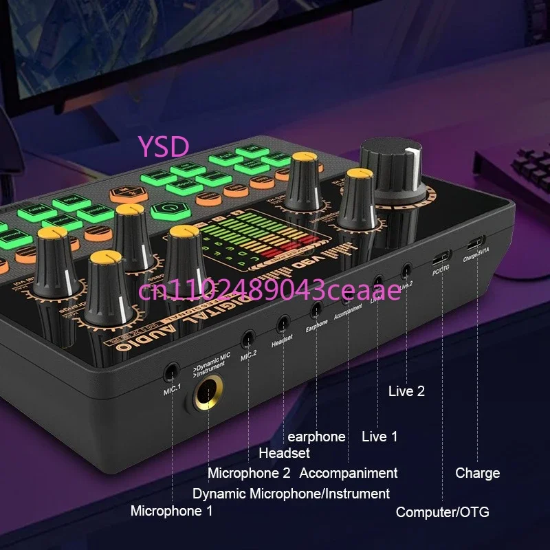 BM800 Microphone & V90 Sound Card Set - Hot-Selling Cross-Border, for Live Streaming, Recording, Gaming, Voice Changer, Mixing