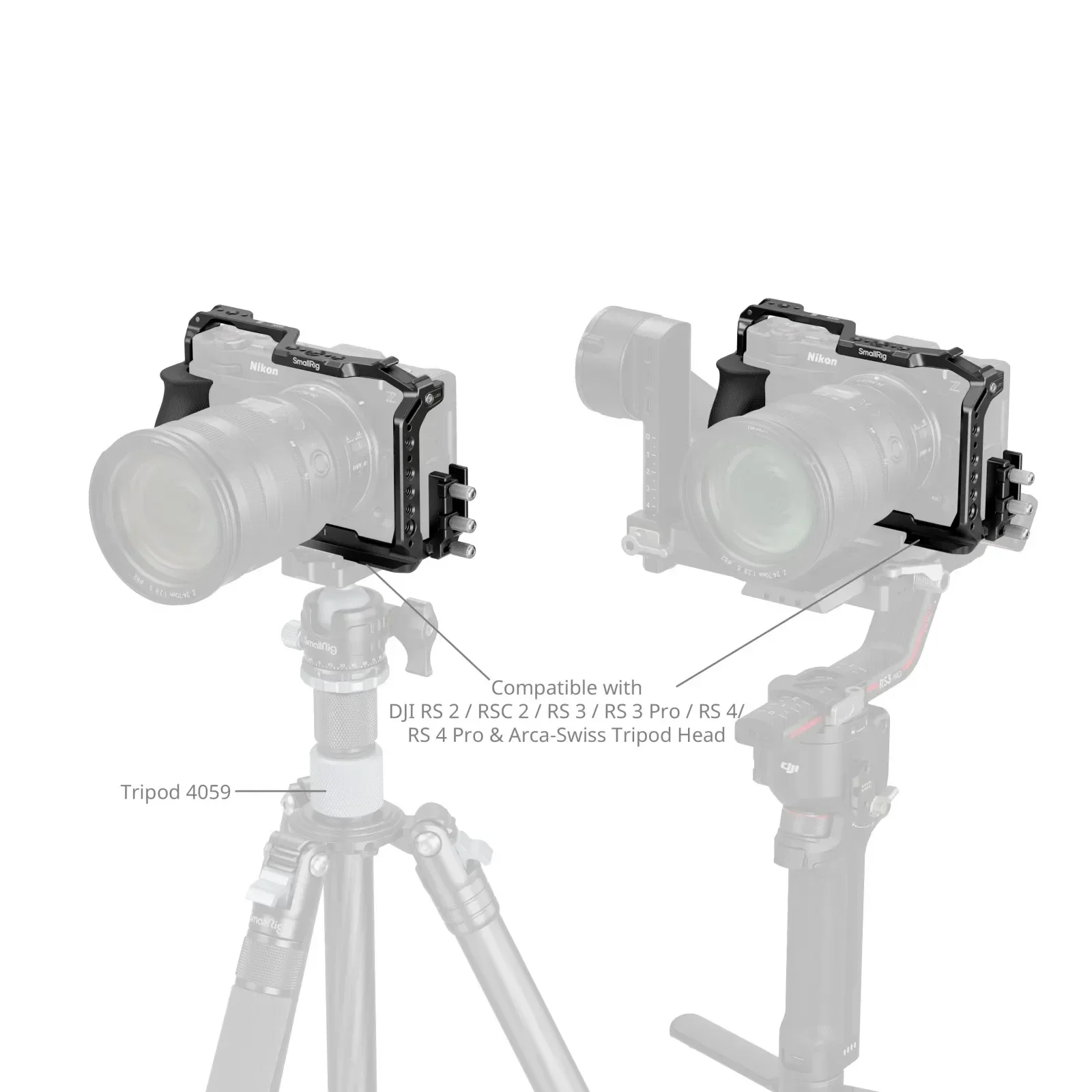 مجموعة قفص الكاميرا الأساسية SmallRig لإطار حماية كاميرات Nikon ZR مجموعة قفص متقدمة مع مقابض علوية وجانبية