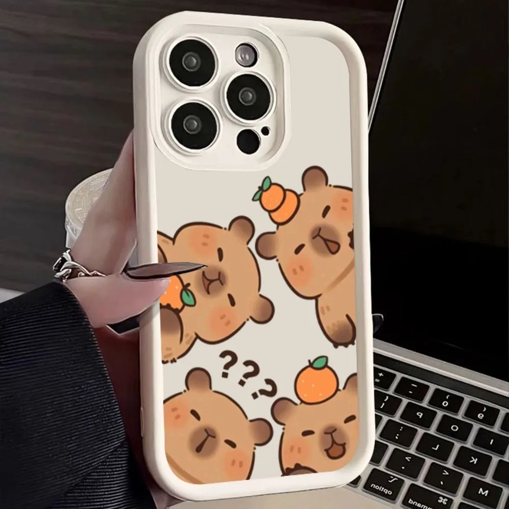 Lovely C-Capybara Phone Case Leather Comfortable Feel And Good Quality For 14 15 16 Promax 12 Phone Case IPhone 13