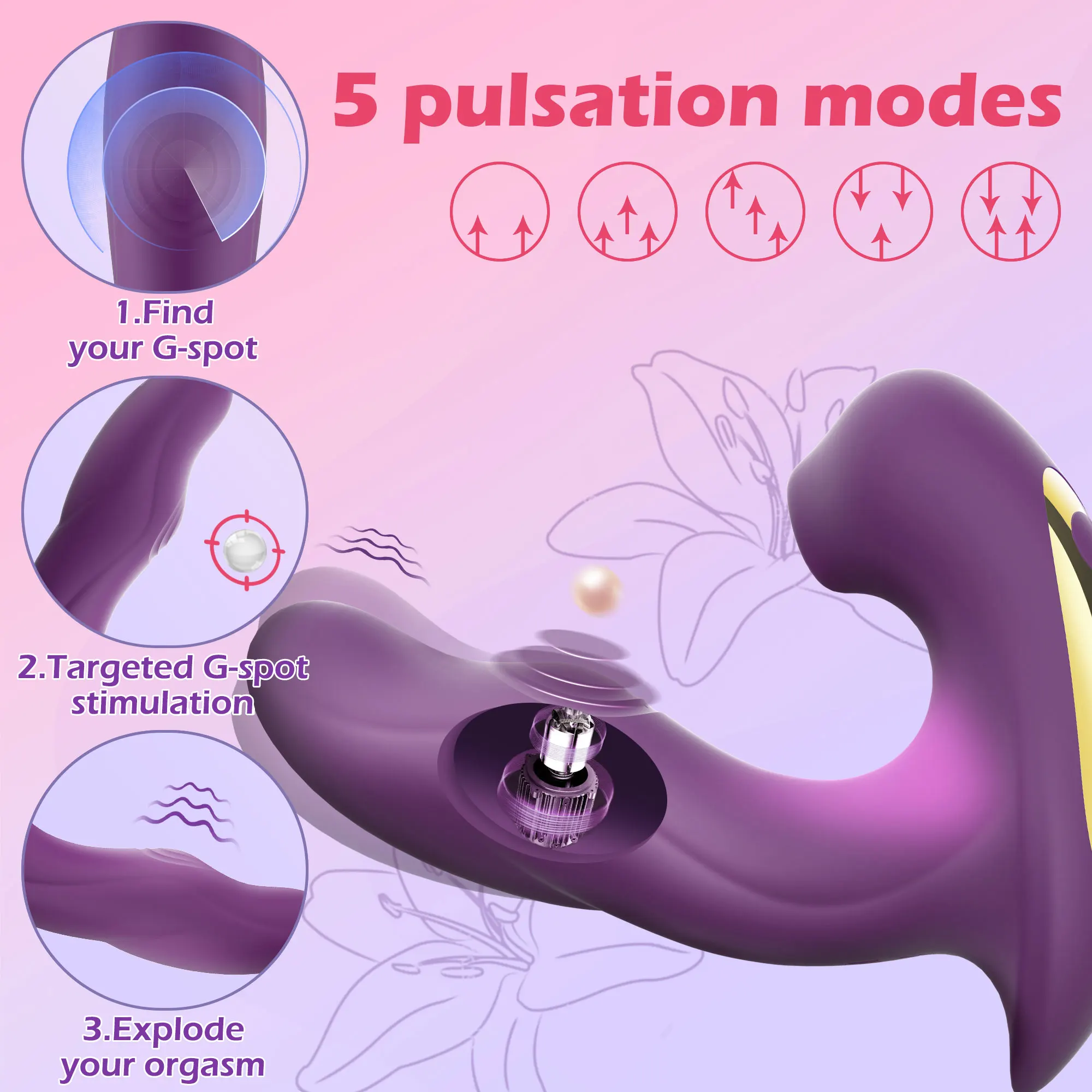 3 in 1 Clitoral Sucking Vibrator For Women 15 Modes Clitoris Vacuum Stimulator Tongue Licking Dildo Adults Goods Sex Toys Female