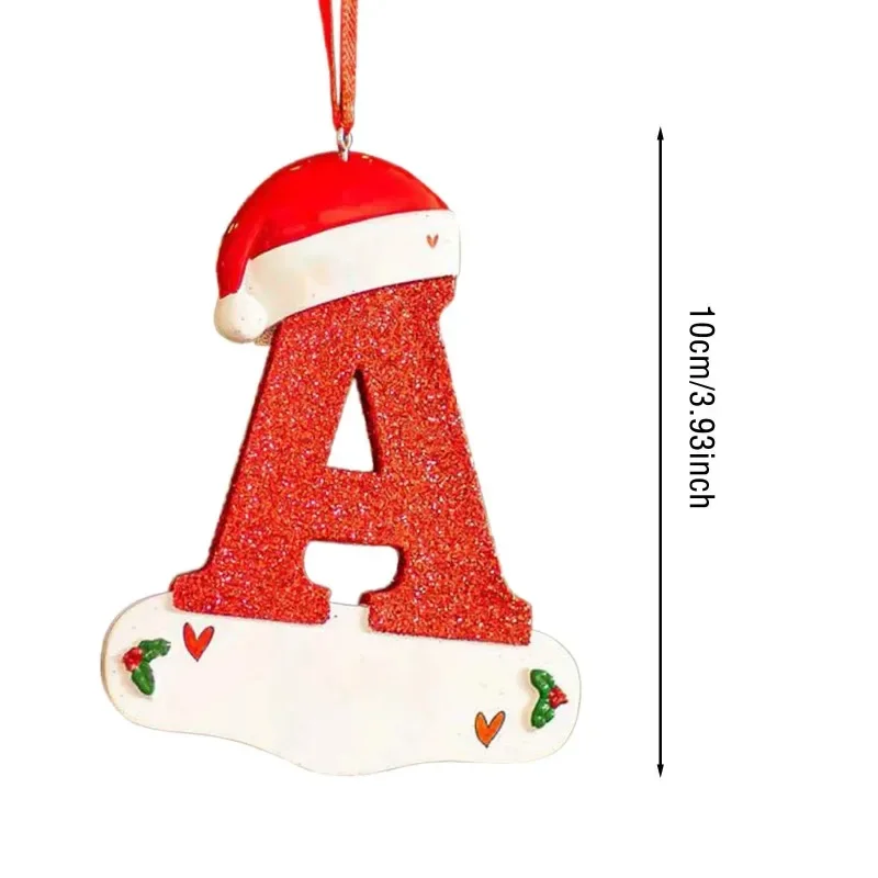 Christmas Tree Decoration Letter Pendant 26 Letters Home Holiday acrylic DIY Pendant Xmas 2024 New Year Decor Ornament navidad