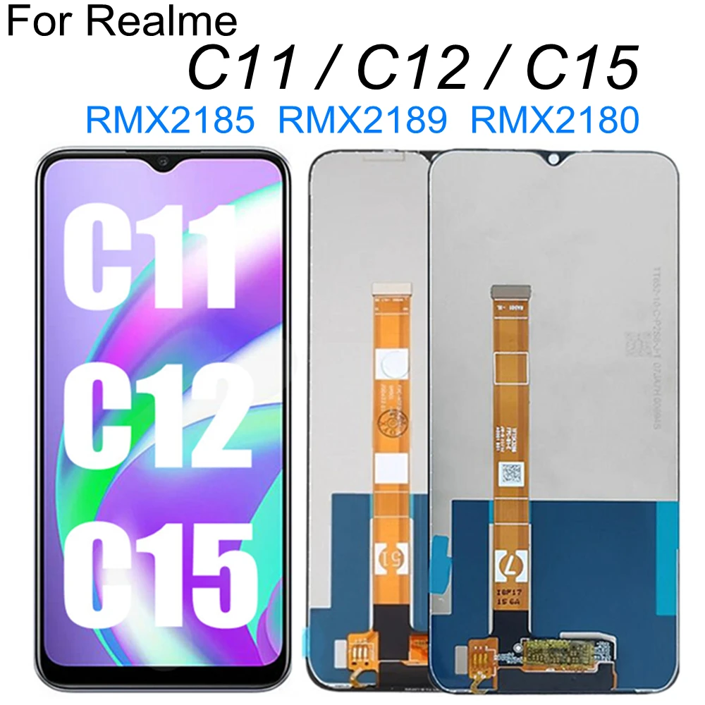 6.5  FOR OPPO Realme C11 2020 C12 RMX2185 LCD Display Touch Screen Digitizer Assembly Replacement For Realme C15 RMX2180 LCD