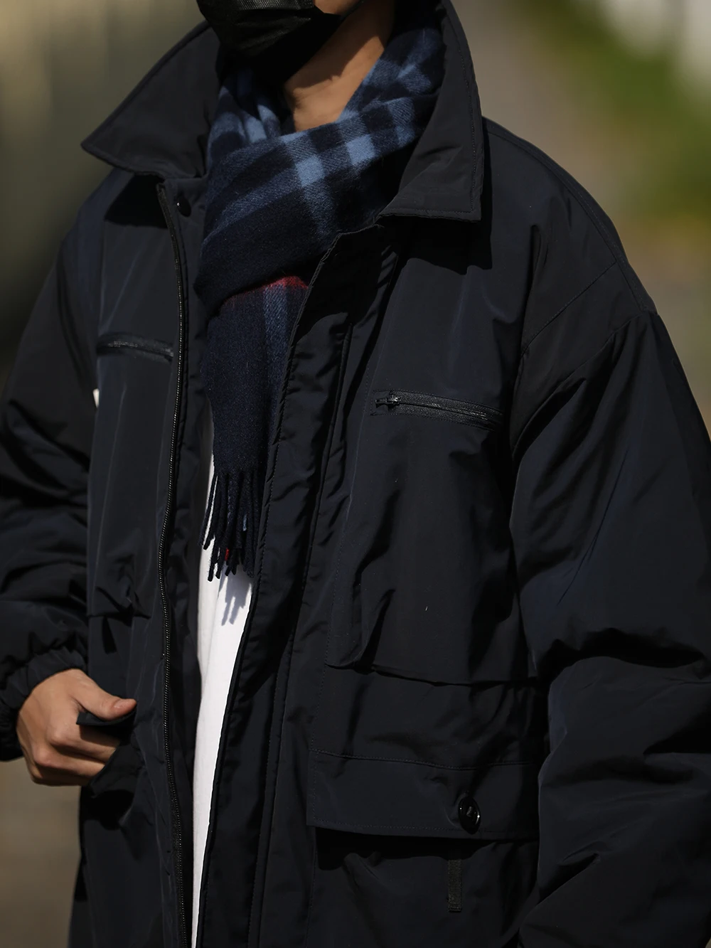 

LH Store Winter New Workwear Cotton Jaet Men's Women's Thiened Jaet Outerwear Retro Japanese Sle Turn-down Collar