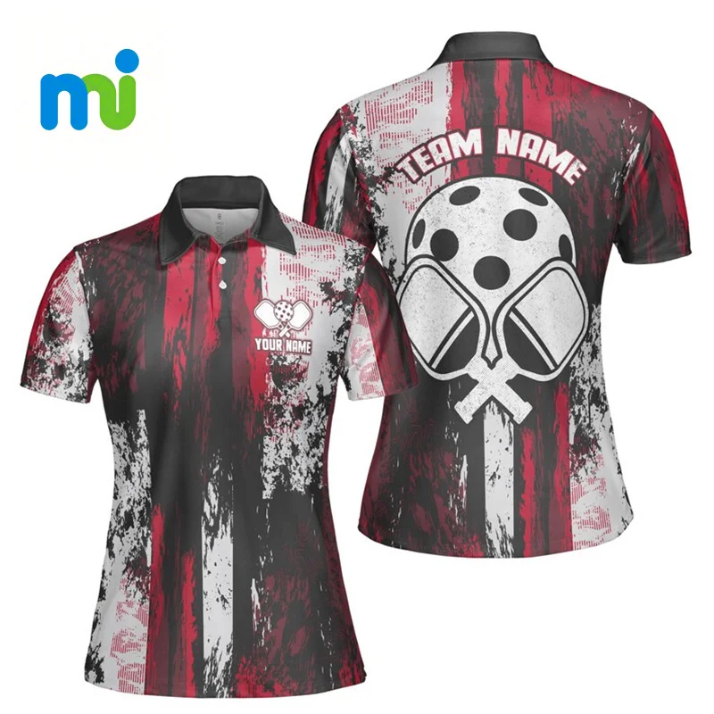 

Summer Outdoor Sport Pickleball Graphic Polo Shirts Men Women Custom Add Your Name Lapel T-shirt 3D Print Fashion Personality