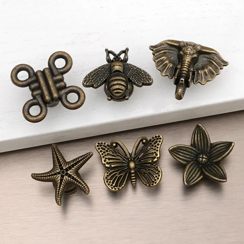 Bee Shape Zinc Alloy Wardrobe Knob Furniture Handles Door Knobs Cabinet Kitchen Cupboard Pulls Home Improvement Decor
