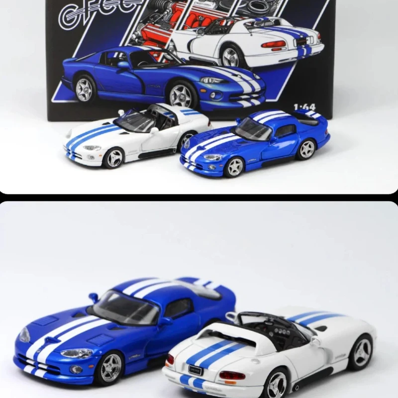 

Gfcc 1:64 1993 Dodge Viper Hardtop/Convertible Alloy Simulation Car Model