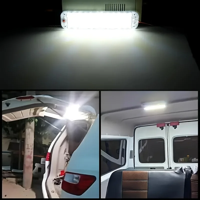 LED Car Interior Lights Ultra-thin Highlight Crystal Housing 72LED Roof Ceiling Reading Lamp For Box Trucks Campers Boats RV image 6