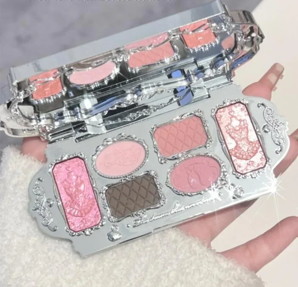 Makeup Set Flower Knows Bunny Garden Collection 6 Color Eyeshadow Palette Embossed Blusher Shine Lipstick Kit Maquiagem