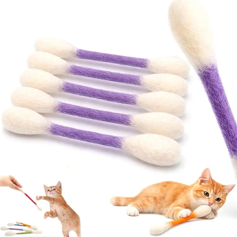 J1UL1N Cat Giant Q Tip Cotton Swabs Cat With Catnip Giant Q Tip Cats Big Interactive Cotton And Linen Kitty