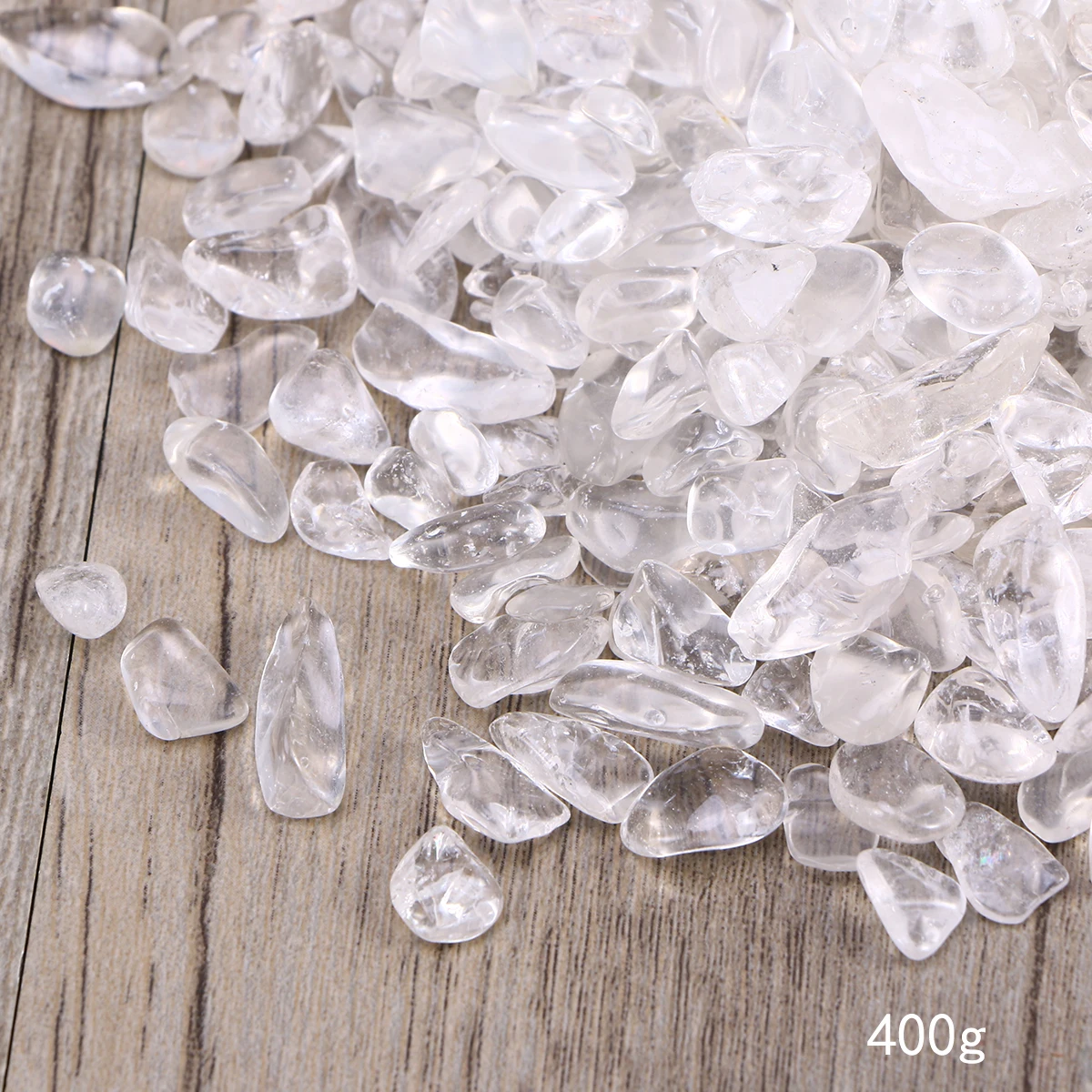 

400 Crystal Gravel Garden Pebbles and Stones Small Clear White Degaussing Aquarium Flower Pot Bracelet Purified