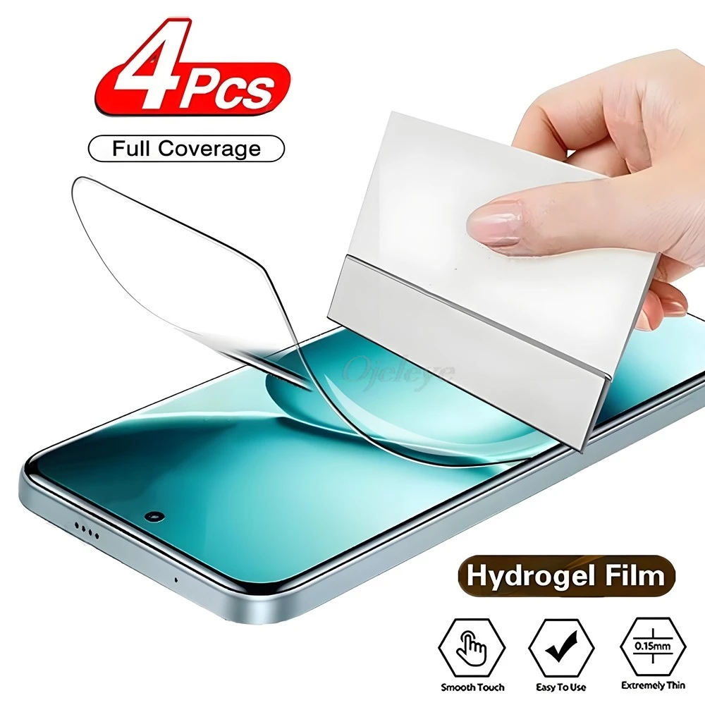 4 قطعة غطاء كامل هيدروجيل فيلم ل Xiaomi Redmi ملاحظة 15 برو 14 13 12 11 حامي الشاشة Redmi نوت 15 11S 10 9 برو 9S 15C 14C 13C #1