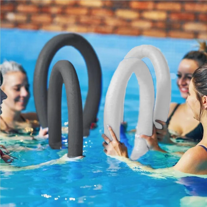 Swimming Foam Floating Sticks Strong Buoyancy Support for All Ages Non-Toxic Lightweight 6.5x150cm in Black White Orange