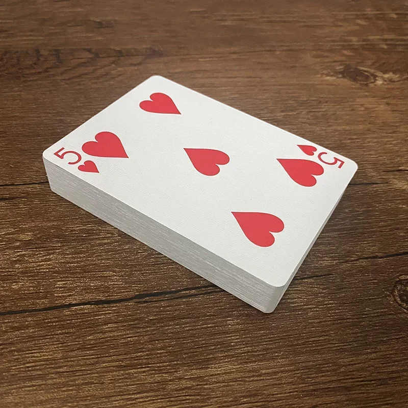 Mazzo di carte in vetro realistico Puntelli per trucchi magici legati al ghiaccio Accessorio per illusione da vicino Carta per segno di espediente per pulire il giocattolo da poker a blocchi