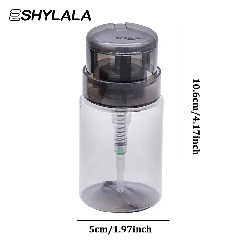 Bouteilles rechargeables pour ongles, distributeur de pompe à pression vide, dissolvant de vernis à ongles, nettoyant, bouteille de maquillage, outil de manucure
