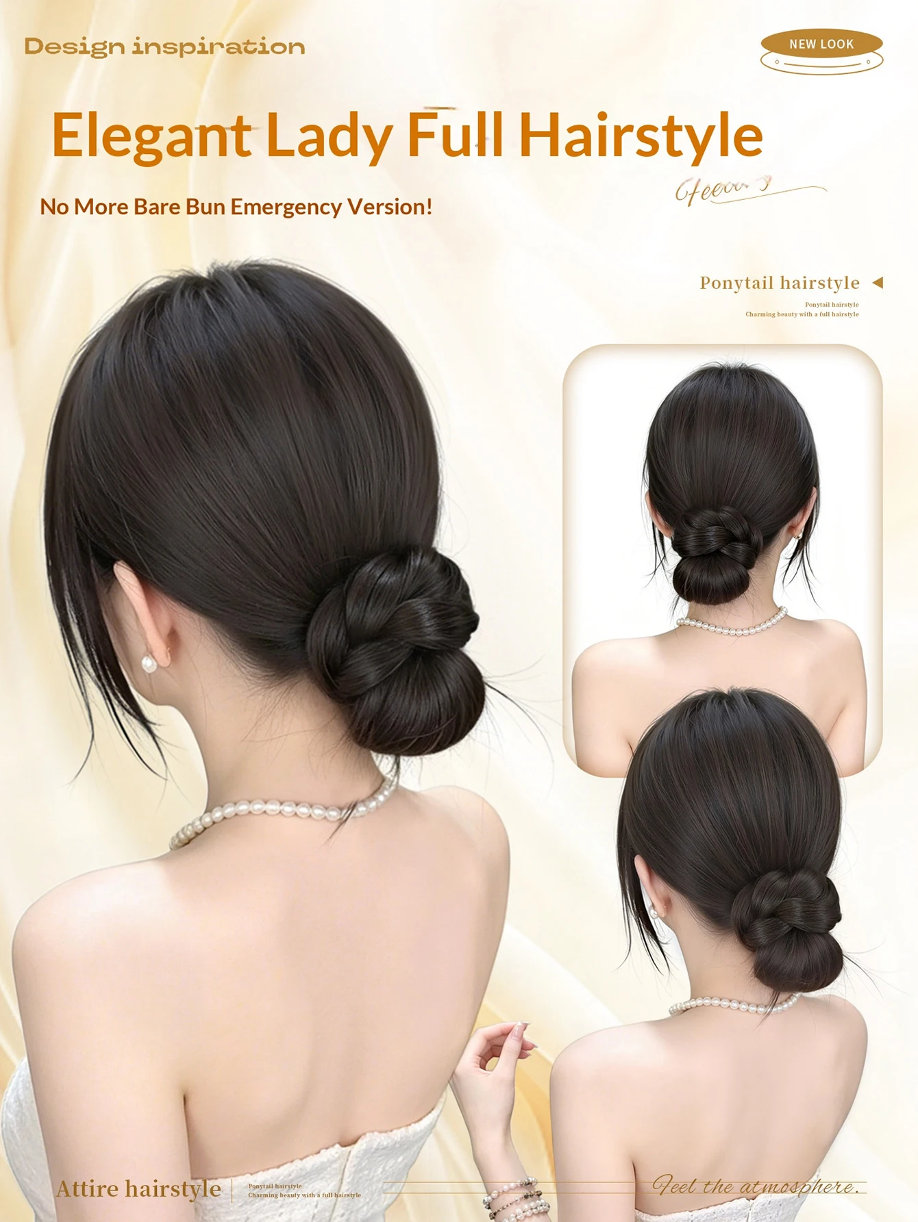 Synthetic High Temperature Fiber Braided Hair Bun Maker Seamless Hair Blend Fast Styling Tool For Wedding Party Daily Hairstyle