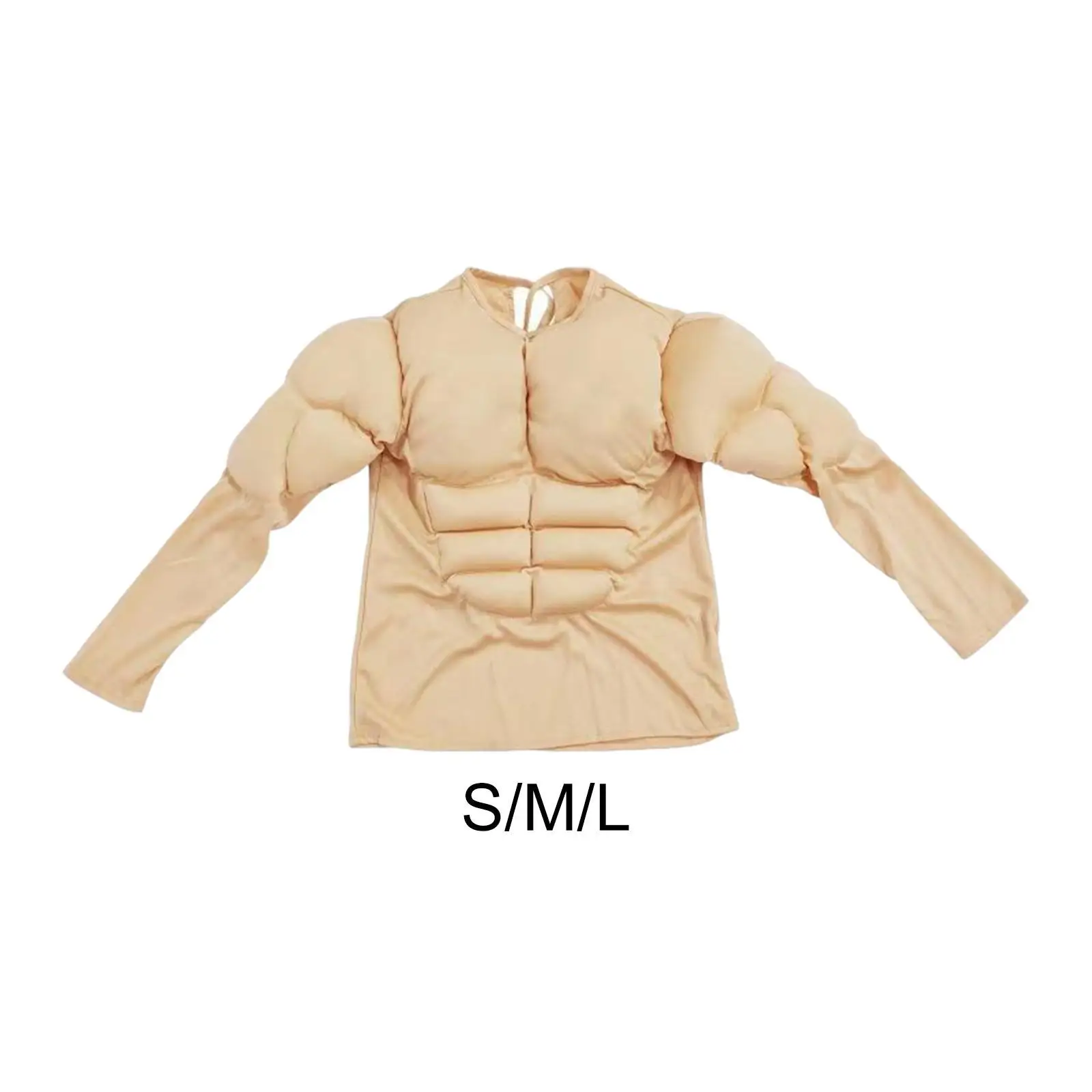 Niños camisa muscular fuerte disfraz moda 3D Casual divertido traje muscular simulación