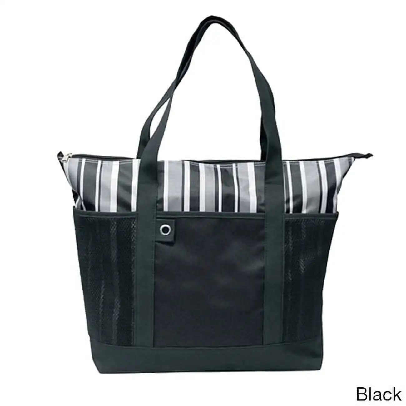 Bolso de mano a rayas de compras azul