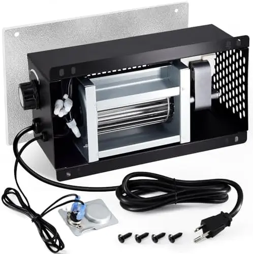 

Вентилятор и термостат S31105 для дровяных печей Majestic, Monessen, Drolet, GHP - вентилятор с крыльчаткой типа «белка» 100CFM