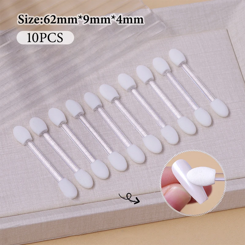 10 pezzi applicatore pennello ombretto trucco professionale spugna stick pennello cosmetico forniture cosmetiche di bellezza a doppia estremità