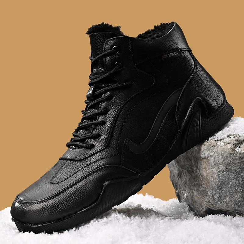 

WinterandSpring/autumn Genuine Leather Casual Shoes,Men's Sports Shoes,Outdoor Walking High-top Boots,Men's Boots 2025 New Style