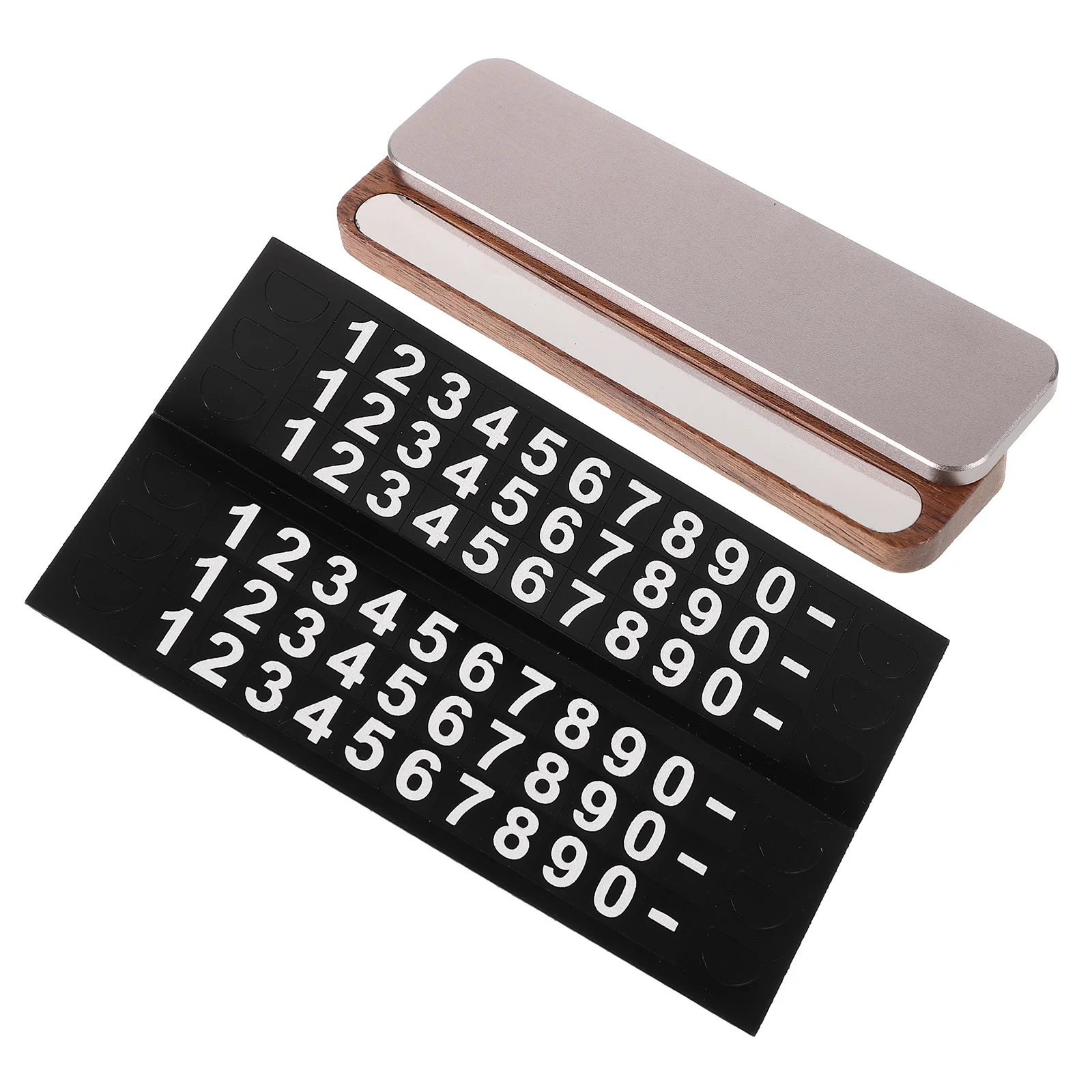 

Wooden Temporary Car Parking Stylish Durable Dashboard Decoration Vehicle Phone Number Display Card