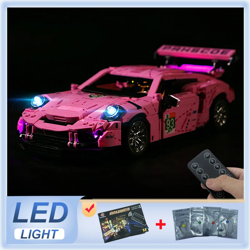 RC-スポーツカー用LEDライトキット,DIY,テクニカルカー,ブロックなしのLEDライトのみ,モデルsy0003