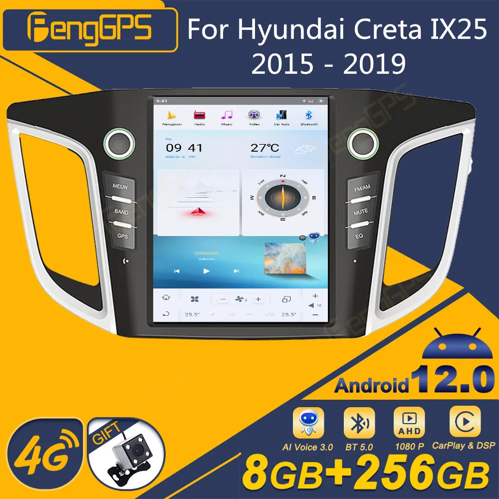 

Восьмиядерный процессор Qualcomm для Hyundai Creta IX25 2015 - 2019 Android автомобильный радиоприемник Tesla экран 2Din стерео ресивер Авторадио Мультимедиа