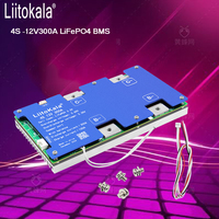 LiitoKala LiFePo4 Battery BMS 4S 12V 100A/150A/200A/300A  Protection Circuit Board With Balanced Charging
