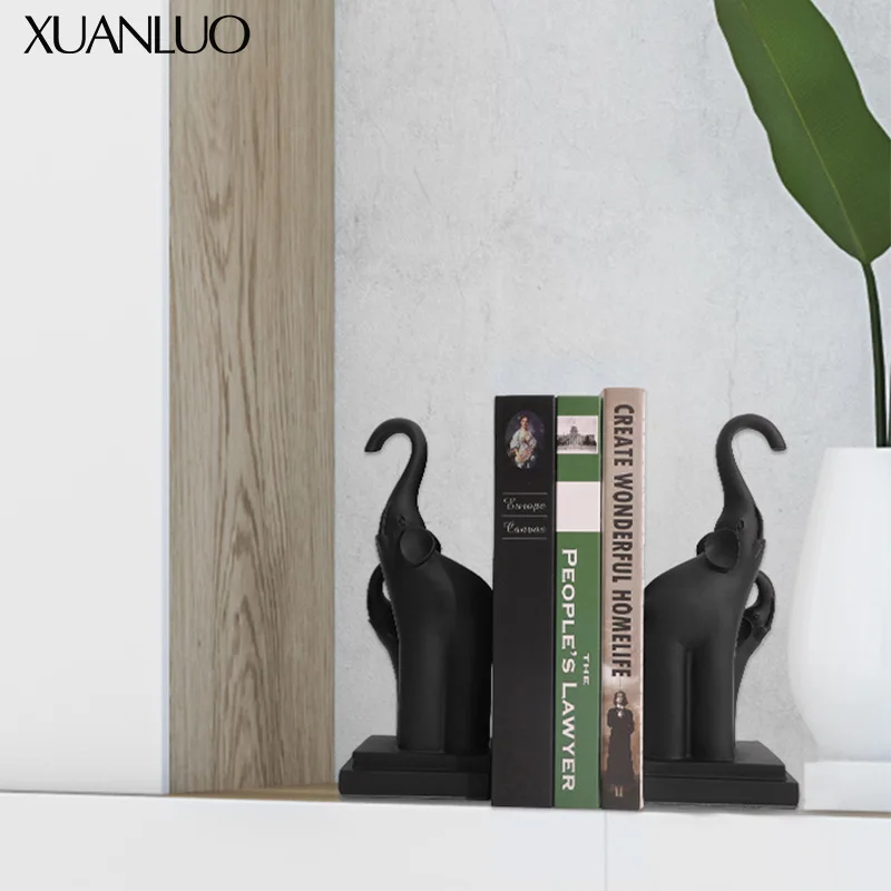 Modern Home Study Elephant Bookend Resin Ornament Living Room Bedroom Coffee Table Soft Furnishing