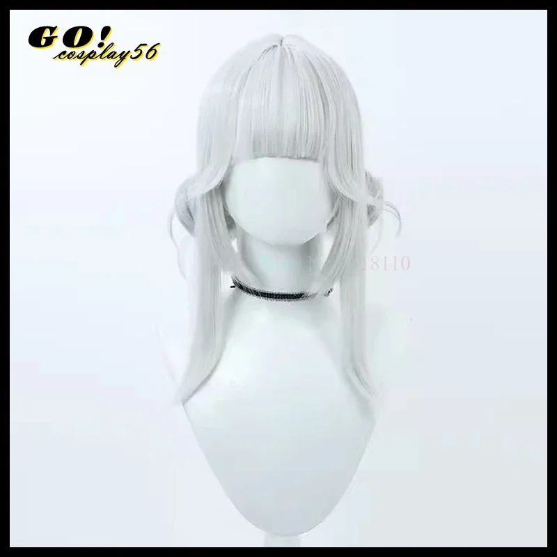 NIKKE Blanc White Rabbit Cosplay Wig Buns Bunny Girls Silver Gray Synthetic Hair Heat Resistant Game Headwear