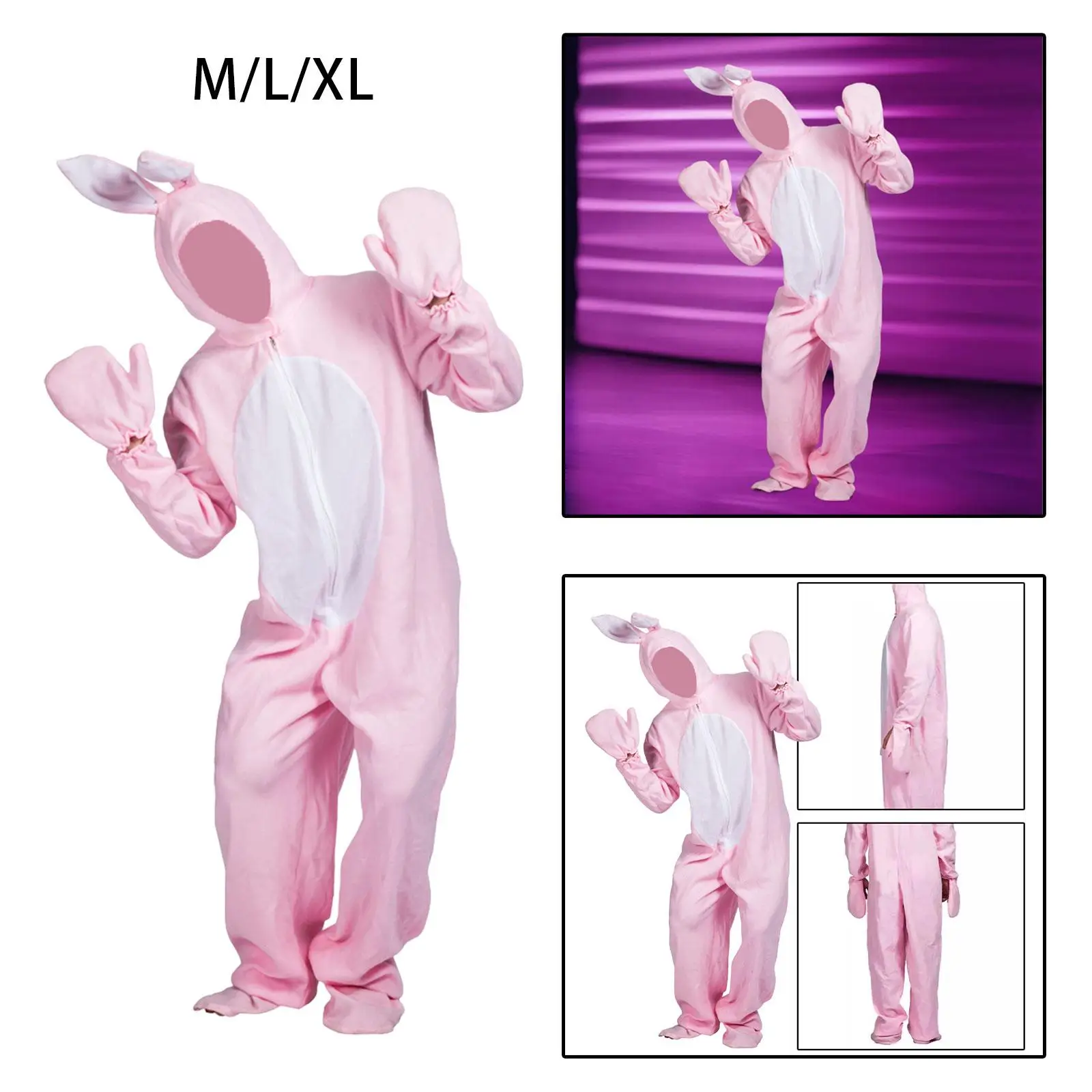 バニーシェイプコスチューム カーニバル ハロウィンパーティー用品用クリエイティブジャンプスーツ