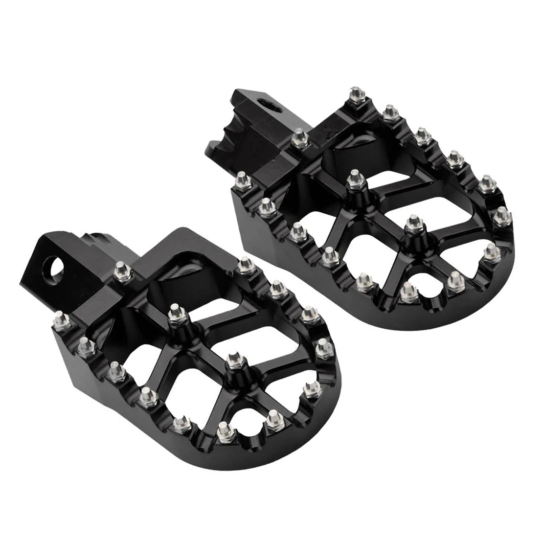 1 Pair Black Motorcycle CNC Dirt Bike Foot Pegs Footrest Pedal fit for Honda CRF110F CRF125F 2014-2024