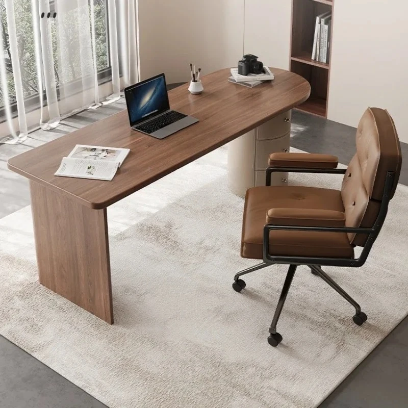 

Q Desk Minimalist Chinese Style Study Italian Modern Writing Desk Solid Wood Office Computer Boss Desk