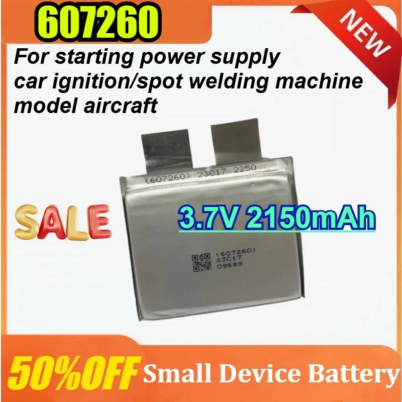 

New 607260 3.7V 2150mAh Discharge Ratio 60C-120C Large Capacity Battery High rate spot welder lithium battery core 60C