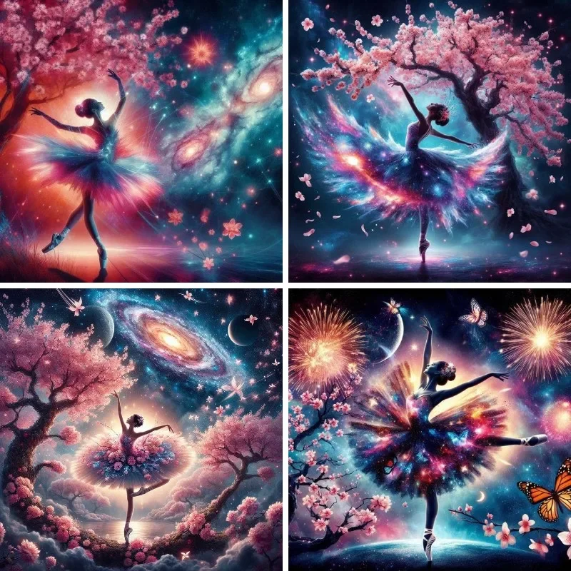 

5D Diamond Painting Woman Ballerina Dancing DIY Full Square Diamond Embroidery Abstract Girl Cross Stitch Mosaic Art Wall Decor