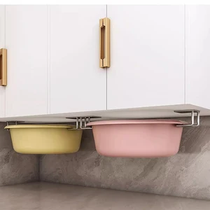 Lagergestell aus rostfreiem Stahl, Rack an der Topfabdeckwand, Lagerregal der unteren Schnittplatte des Schranks montiert 10 Hauptverkaufshop für Store - №2