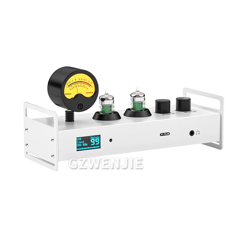 

P1 PLUS Bluetooth Tube Preamp USB DAC Headphone Amp With VU Meter Support DSD256 Fiber Coaxial Decoder